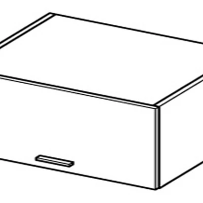 Kuchyňská závěsná skříňka ADAMA - šířka 90 cm, lesklá šedá / šedá