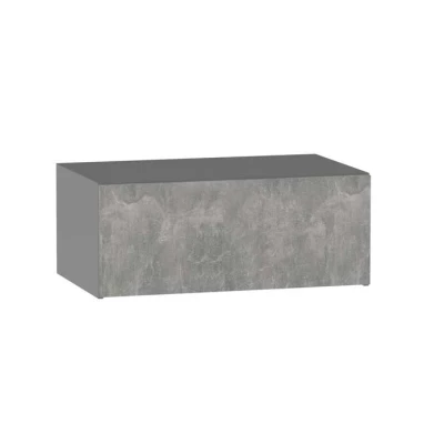 Kuchyňská závěsná skříňka ADAMA - šířka 90 cm, beton světlý atelier / šedá
