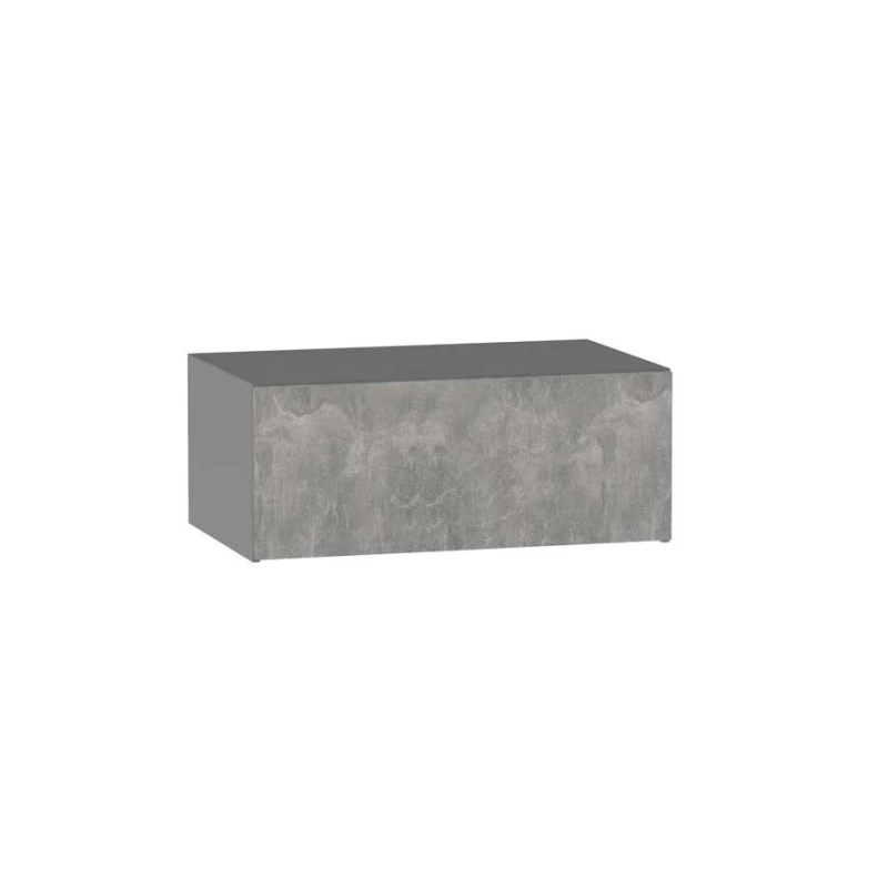 Kuchyňská závěsná skříňka ADAMA - šířka 90 cm, beton světlý atelier / šedá