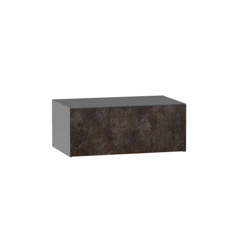 Kuchyňská závěsná skříňka ADAMA - šířka 90 cm, beton tmavý atelier / šedá
