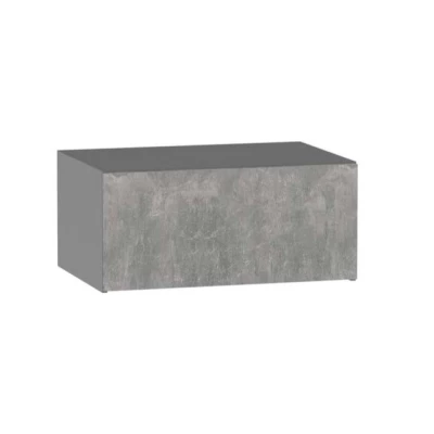 Kuchyňská závěsná skříňka ADAMA - šířka 80 cm, beton světlý atelier / šedá