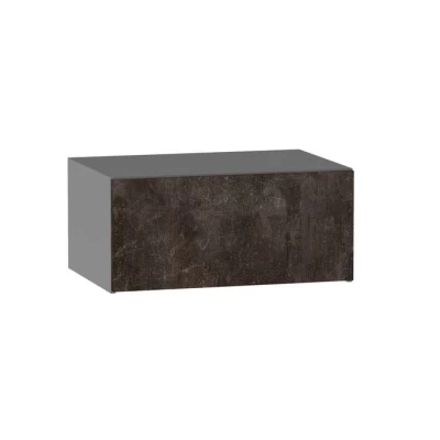 Kuchyňská závěsná skříňka ADAMA - šířka 80 cm, beton tmavý atelier / šedá