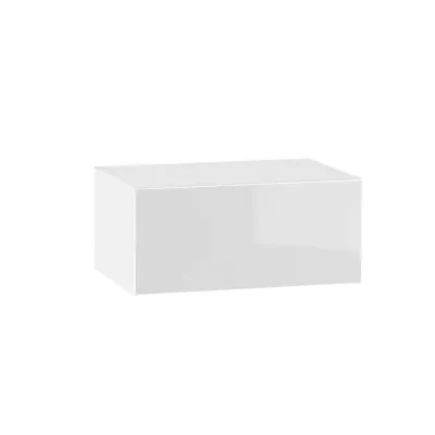 Kuchyňská závěsná skříňka ADAMA - šířka 80 cm, lesklá bílá / bílá