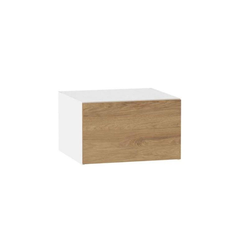 Kuchyňská závěsná skříňka ADAMA - šířka 60 cm, hickory přírodní / bílá