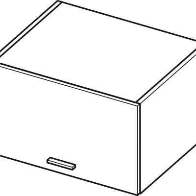 Kuchyňská závěsná skříňka ADAMA - šířka 60 cm, lesklá šedá / šedá