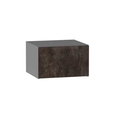 Kuchyňská závěsná skříňka ADAMA - šířka 60 cm, beton tmavý atelier / šedá