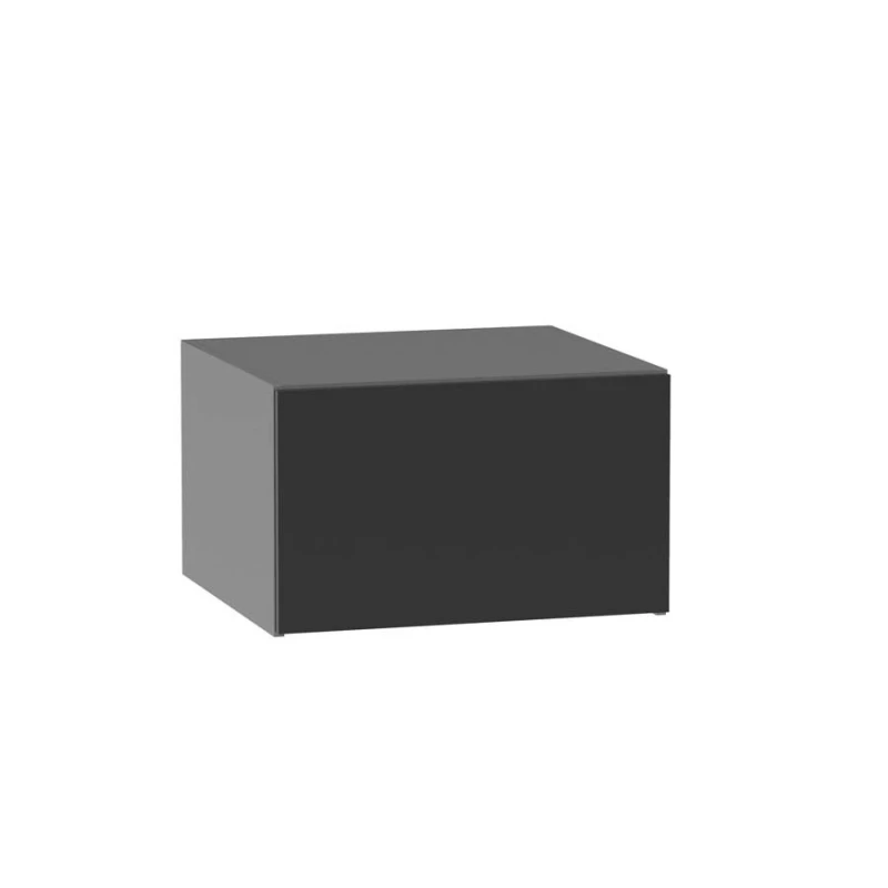 Kuchyňská závěsná skříňka ADAMA - šířka 60 cm, lesklá černá / šedá