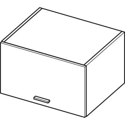 Kuchyňská závěsná skříňka ADAMA - šířka 50 cm, ořech lyon / bílá