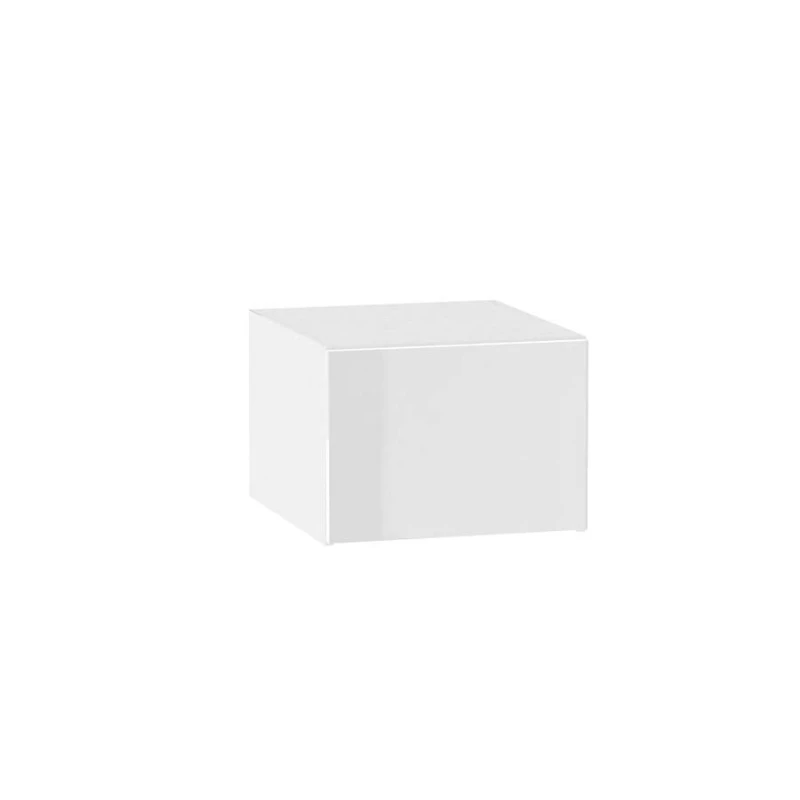 Kuchyňská závěsná skříňka ADAMA - šířka 50 cm, lesklá bílá / bílá