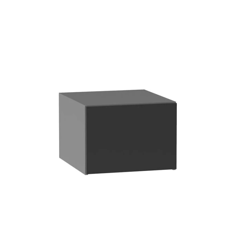 Kuchyňská závěsná skříňka ADAMA - šířka 50 cm, lesklá černá / šedá