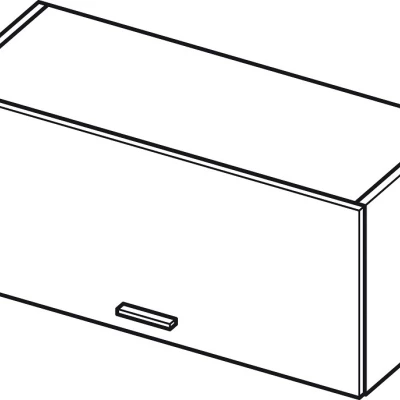 Závěsná kuchyňská skříňka ADAMA - šířka 80 cm, modrý dub / bílá