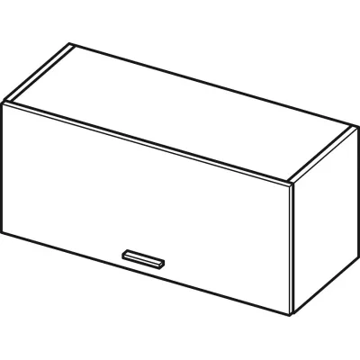 Závěsná kuchyňská skříňka ADAMA - šířka 80 cm, lesklá šedá / šedá