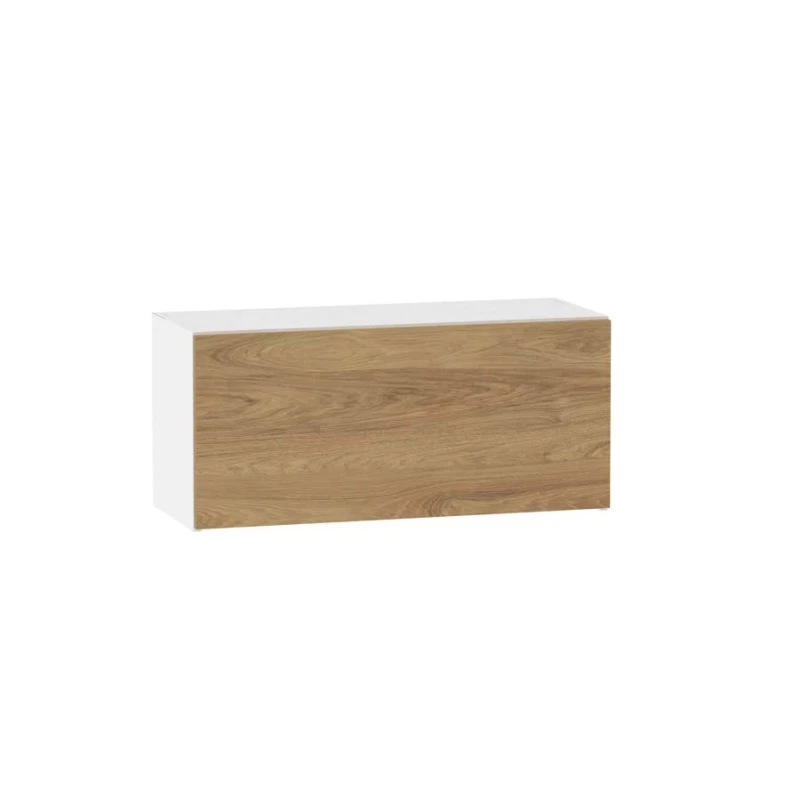 Závěsná kuchyňská skříňka ADAMA - šířka 80 cm, hickory přírodní / bílá