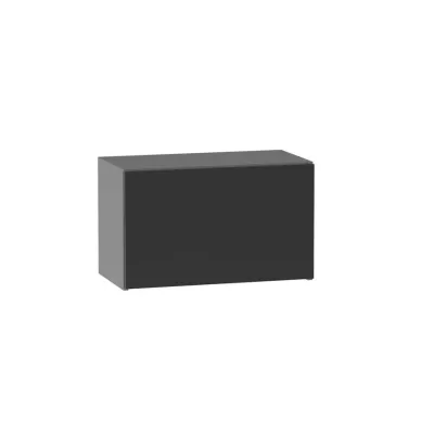Závěsná kuchyňská skříňka ADAMA - šířka 60 cm, lesklá černá / šedá