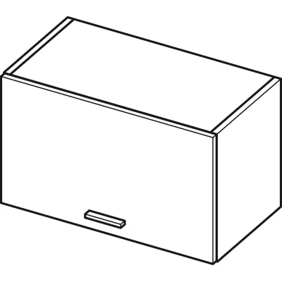 Závěsná kuchyňská skříňka ADAMA - šířka 60 cm, lesklá černá / šedá