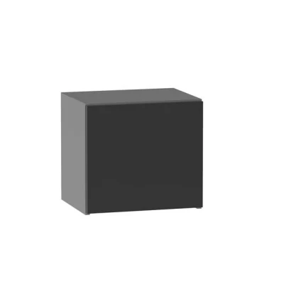 Závěsná kuchyňská skříňka ADAMA - šířka 40 cm, lesklá černá / šedá