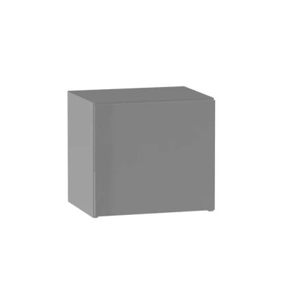 Závěsná kuchyňská skříňka ADAMA - šířka 40 cm, lesklá šedá / šedá