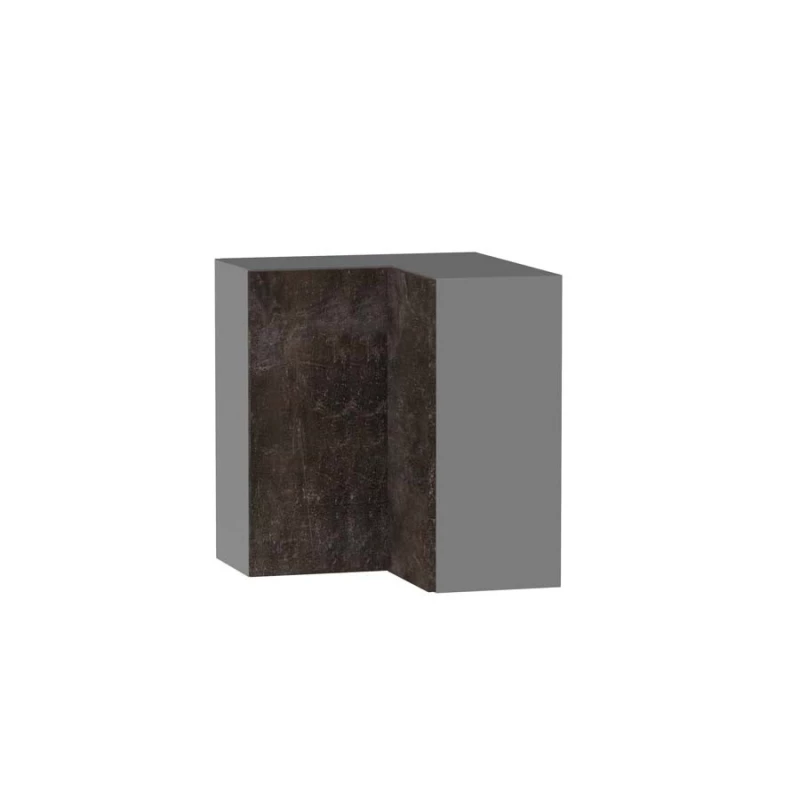 Kuchyňská rohová skříňka ADAMA - šířka 65 cm, beton tmavý atelier / šedá