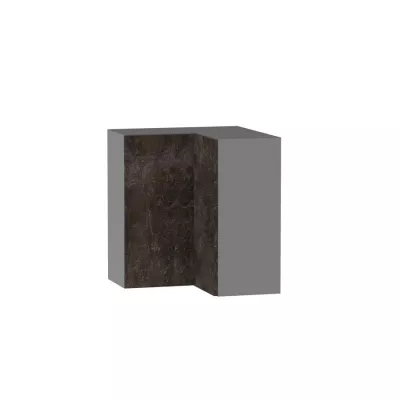 Kuchyňská rohová skříňka ADAMA - šířka 65 cm, beton tmavý atelier / šedá