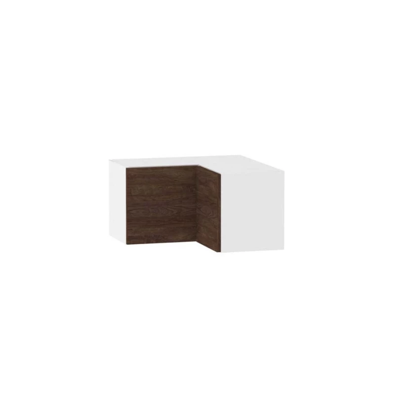 Horní rohová skříňka ADAMA - šířka 65 cm, marine wood / bílá