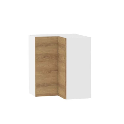 Kuchyňská rohová skříňka ADAMA - šířka 60 cm, hickory přírodní / bílá