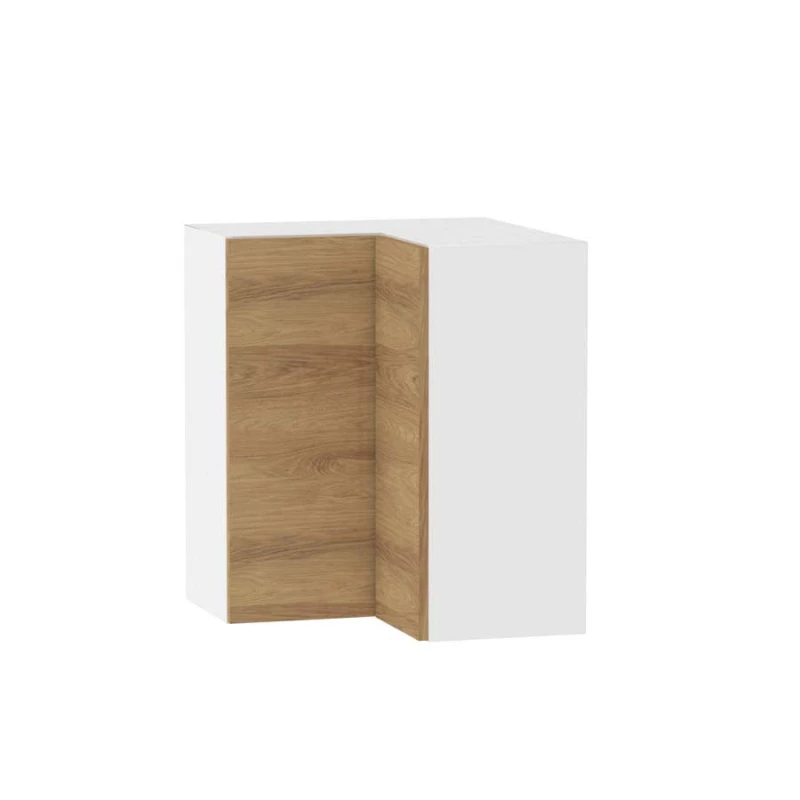 Kuchyňská rohová skříňka ADAMA - šířka 60 cm, hickory přírodní / bílá