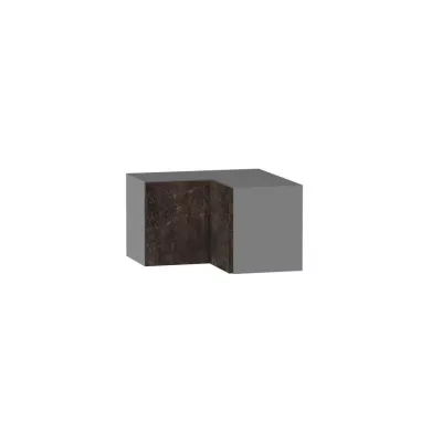 Horní rohová skříňka ADAMA - šířka 60 cm, beton tmavý atelier / šedá