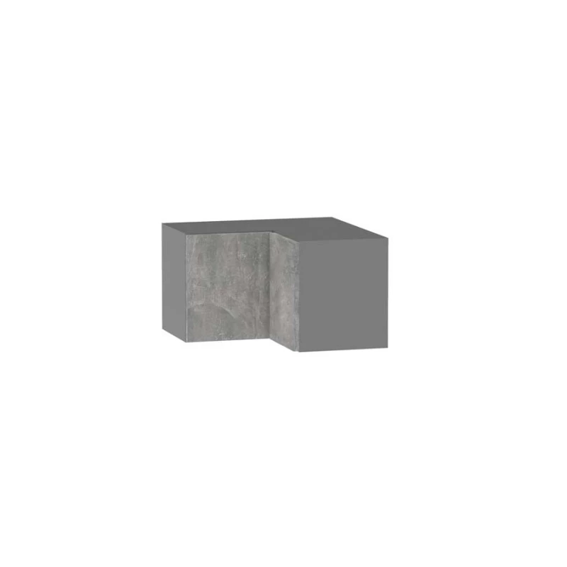 Horní rohová skříňka ADAMA - šířka 60 cm, beton světlý atelier / šedá