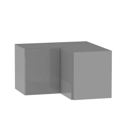 Horní rohová skříňka ADAMA - šířka 60 cm, lesklá šedá / šedá