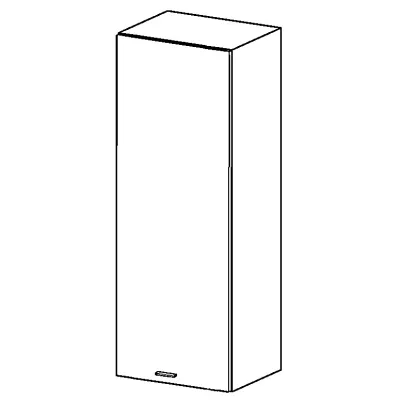 Policová kuchyňská skříňka ADAMA - šířka 45 cm, lesklá bílá / bílá