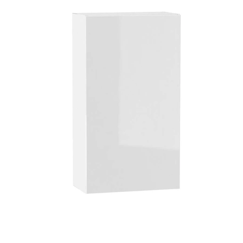 Policová kuchyňská skříňka ADAMA - šířka 60 cm, lesklá bílá / bílá
