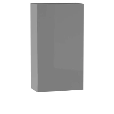 Policová kuchyňská skříňka ADAMA - šířka 60 cm, lesklá šedá / šedá