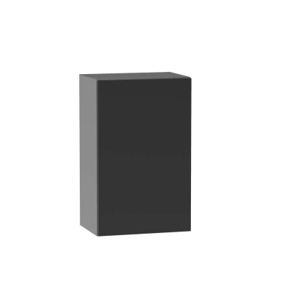 Horní kuchyňská skříňka ADAMA - šířka 45 cm, lesklá černá / šedá