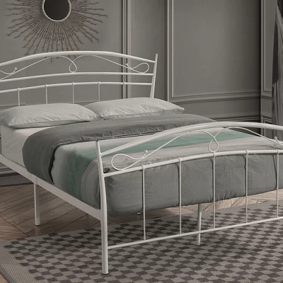 Manželská postel ZIARA - 140x200 cm, bílá