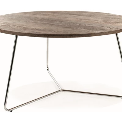 Široký konferenční stolek MORITZ - ořech / chrom