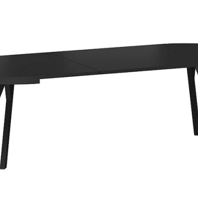 Kulatý rozkládací stůl TITUS - černý / černý