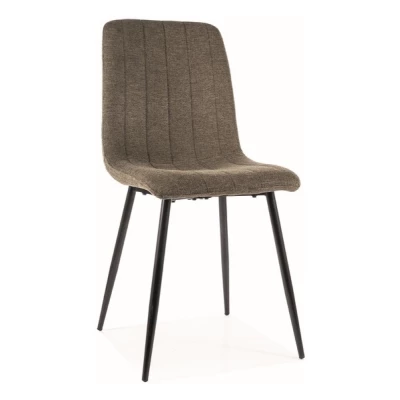 Čalouněná židle EVERLY - černá / olivová