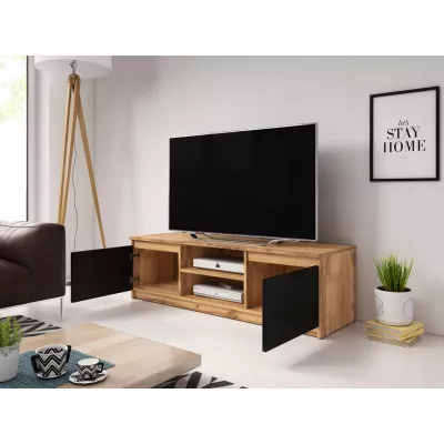 TV stolek DONATO 120 - dub wotan / černý grafitový