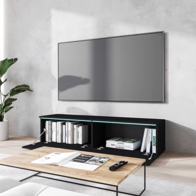 TV stolek CERIEE 140 - černý grafitový