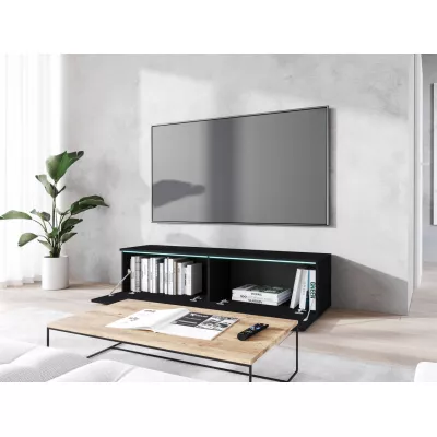 TV stolek CERIEE 140 - černý grafitový