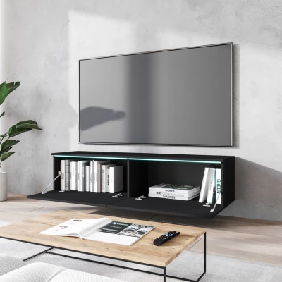 TV stolek CERIEE 140 - černý grafitový