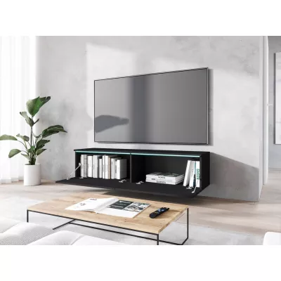 TV stolek CERIEE 140 - černý grafitový