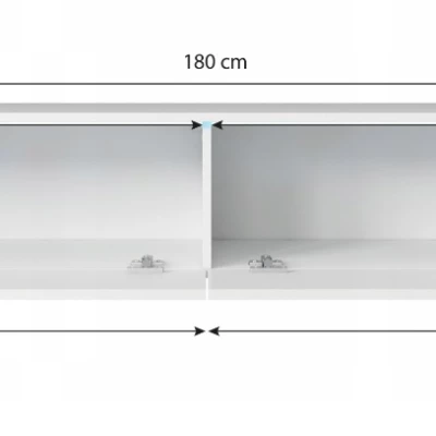 TV stolek CERIEE 180 - bílý / vzor vlna