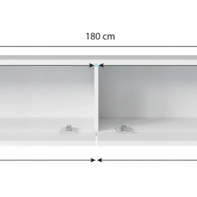TV stolek CERIEE 180 - bílý / vzor rybí kost