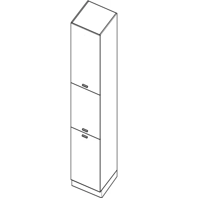 Potravinová skříň ARACY - šířka 40 cm, bílá, nožky 15 cm