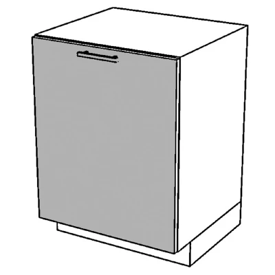 Dvířka pro vestavnou myčku ARACY - 60x72 cm, šedé