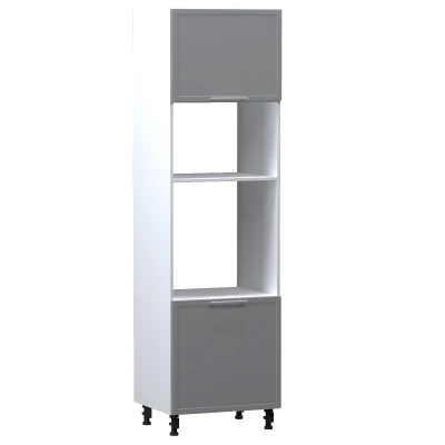 Kuchyňská skříň na vestavné spotřebiče ARACY - šířka 60 cm, šedá / bílá, nožky 15 cm