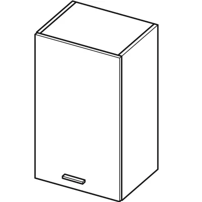 Horní kuchyňská skříňka ARACY - šířka 45 cm, šedá / bílá