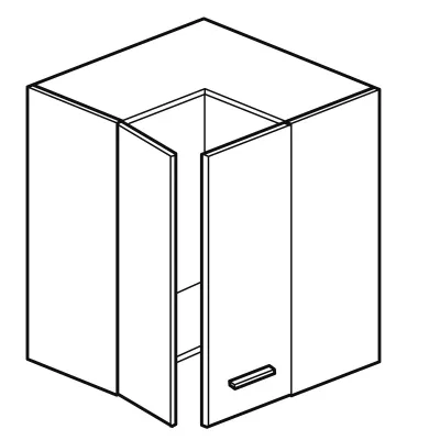 Kuchyňská rohová skříňka ARACY - šířka 60 cm, bílá