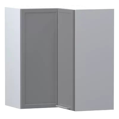 Kuchyňská rohová skříňka ARACY - šířka 65 cm, šedá / bílá